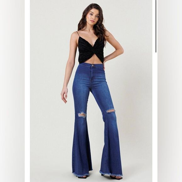 Vibrant M.i.U Bella Flare Jeans - Picture 1 of 13